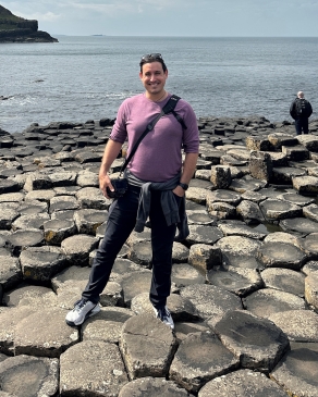 George Mora on the coast in Ireland