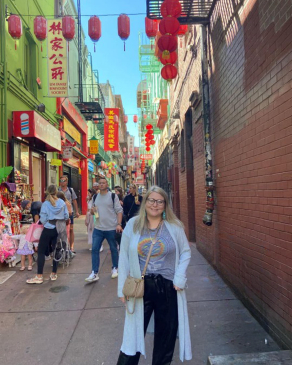 Kiki Mannear in Chinatown in San Francisco