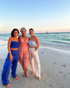Laurie Smith on the beach in Anna Maria Island, FL