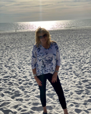 Lisa Saturday on a beach in Florida