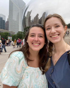 Maria Pane at Cloud Gate in Chicago