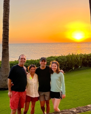 Mitch Knothe and family in Maui, Hawai'i