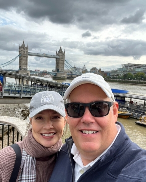 Vito Zuppardo in front of London's Tower Bridge