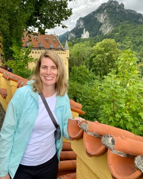Jessica Roberts at Hohenschwangau Castle in Schwangau, Germany