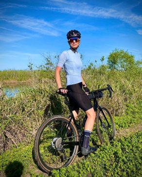 Jessica Roberts cycling near Lake Apopka, FL