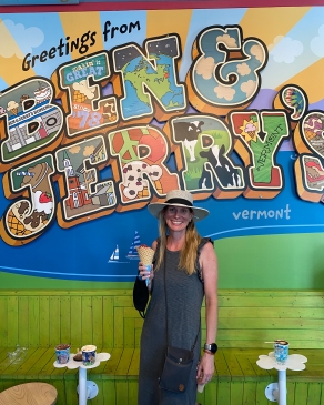 Jessica Roberts at Ben & Jerry's in Stowe, VT