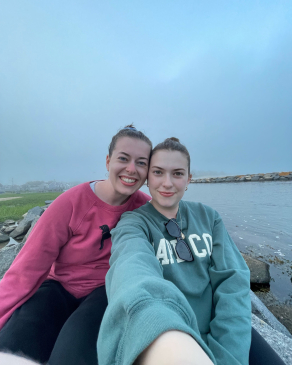 Katy Magliozzi with a friend
