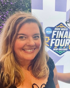 A photo of Colleen at the Final Four in New Orleans. 