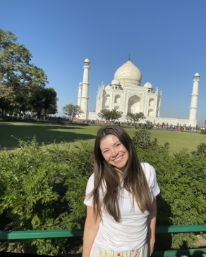 A photo of Maya in India. 
