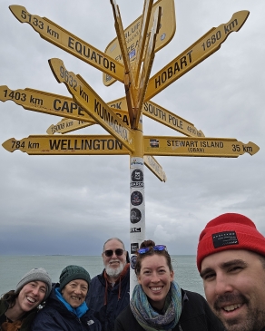 A photo of Roxanne and family in New Zealand. 