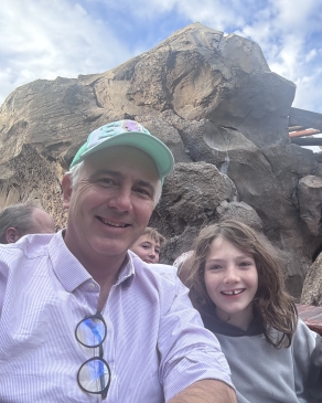 A photo of Joe at Disney World. 