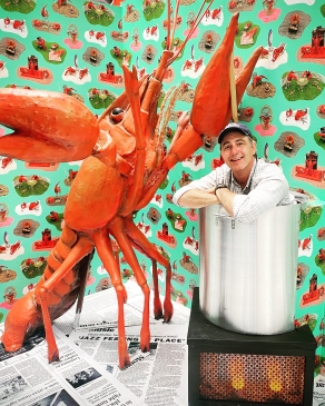 A photo of Joe in a kitchen pot. 