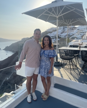 A photo of Tiffany in Greece. 