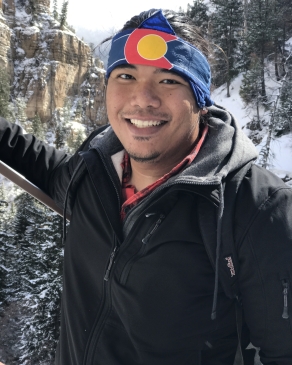 A photo of Bryan hiking in Colorado. 