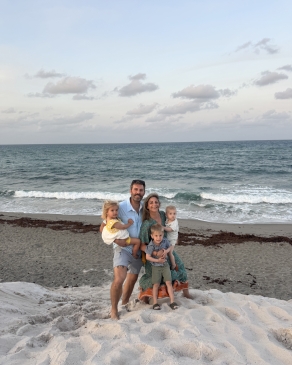 Lexie and her family on a Florida beach. 