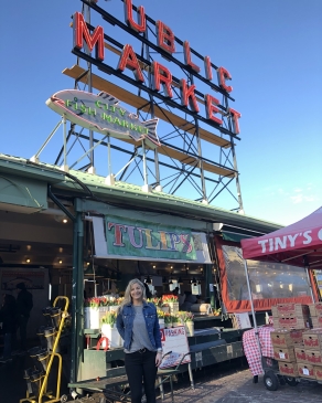 Lexie at the Public Market in Seattle. 