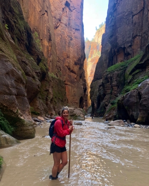 Lexie hiking in Utah. 