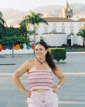 A photo of Rachel in Madeira. 