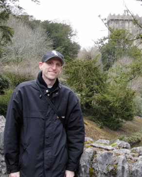 Vance poses while exploring a trail in Ireland. 
